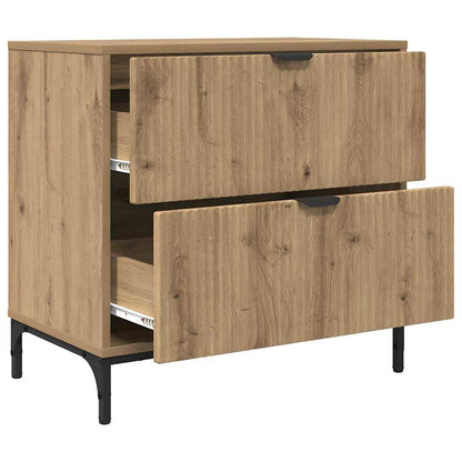 vidaXL Bedside Table Artisan oak 63.5 x 36 x 61 cm Engineered wood