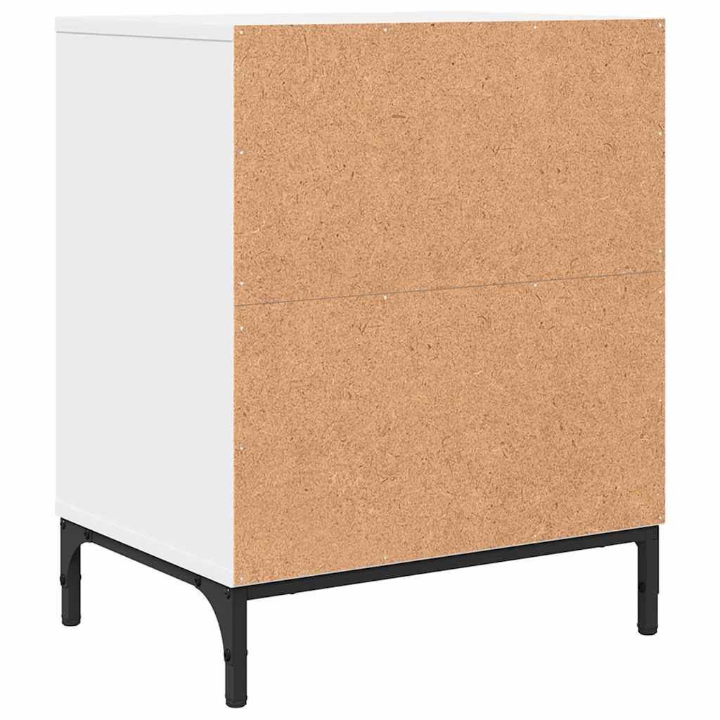 vidaXL Bedside Cabinet White 49 x 36 x 61 cm Engineered wood
