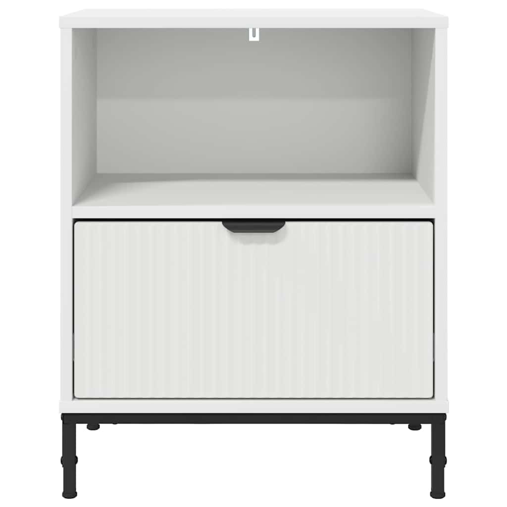 vidaXL Bedside Cabinet 2 pcs White 49 x 36 x 61 cm Engineered wood
