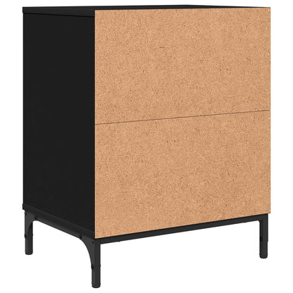 vidaXL Bedside Cabinet Black 49 x 36 x 61 cm Engineered wood