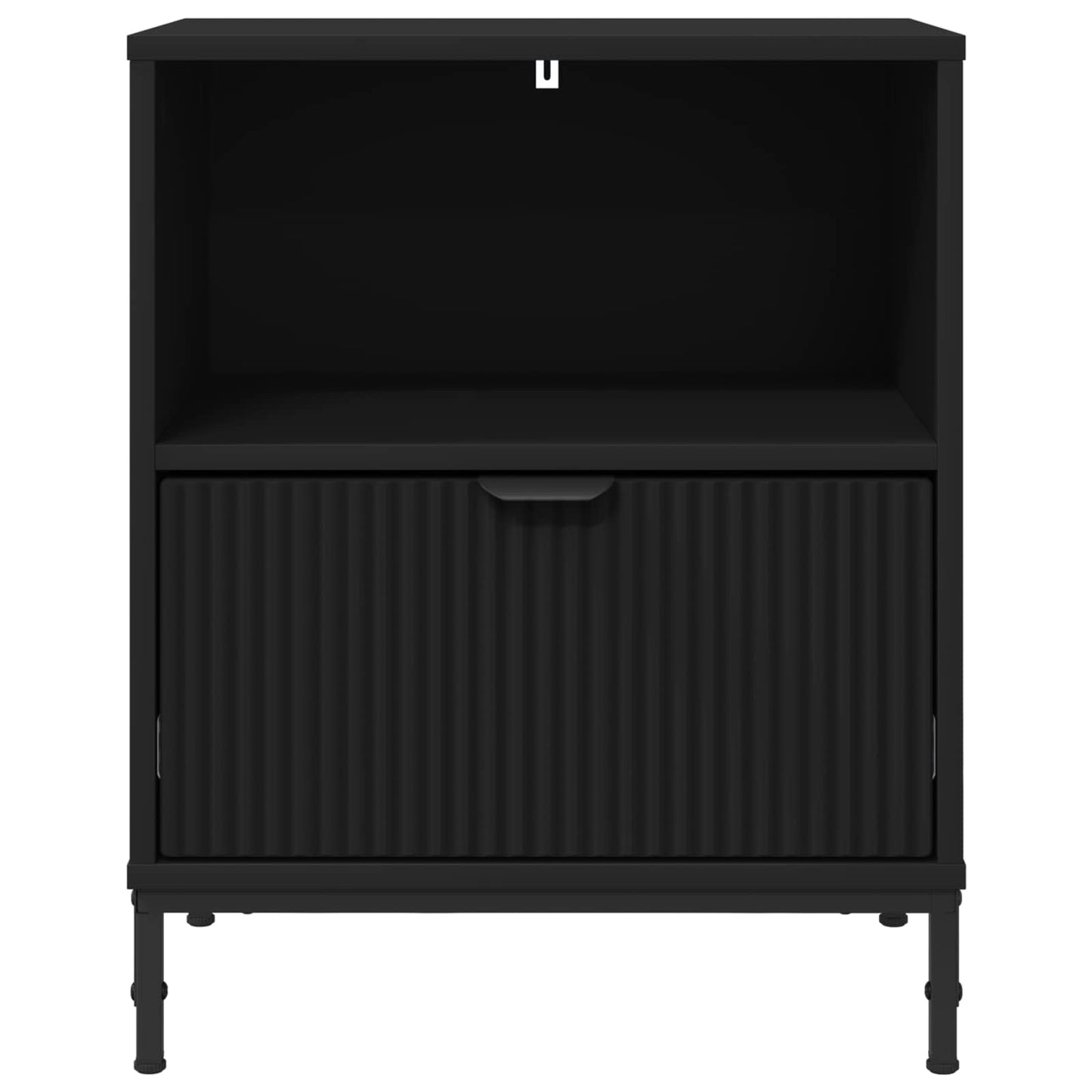 vidaXL Bedside Cabinet 2 pcs Black 49 x 36 x 61 cm Engineered wood