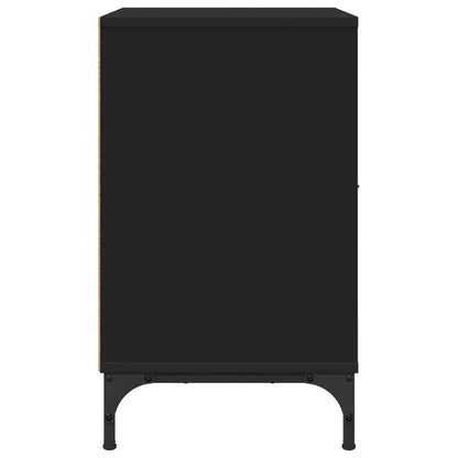 vidaXL Bedside Cabinet 2 pcs Black 49 x 36 x 61 cm Engineered wood