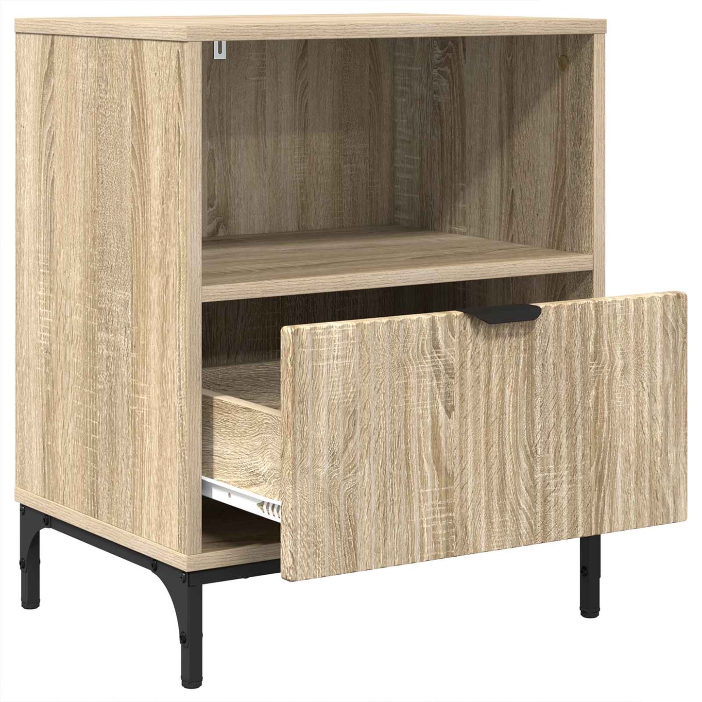 vidaXL Bedside Cabinet Sonoma oak 49 x 36 x 61 cm Engineered wood