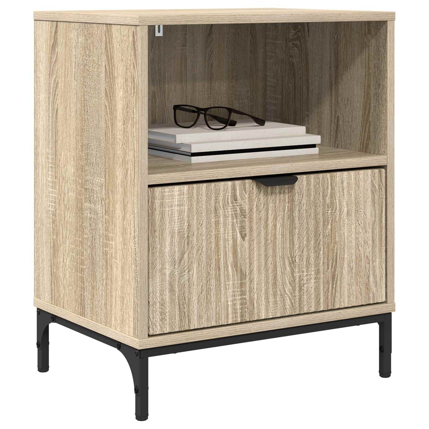 vidaXL Bedside Cabinet Sonoma oak 49 x 36 x 61 cm Engineered wood