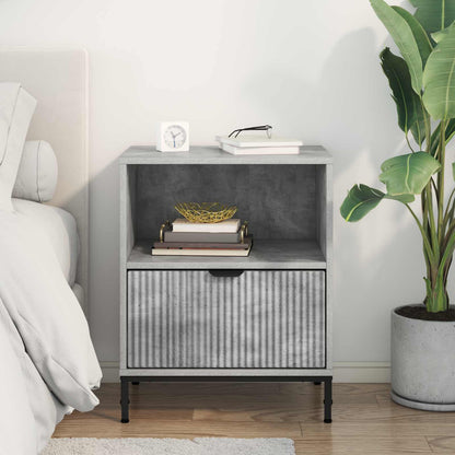 vidaXL Bedside Cabinet Concrete grey 49 x 36 x 61 cm Engineered wood