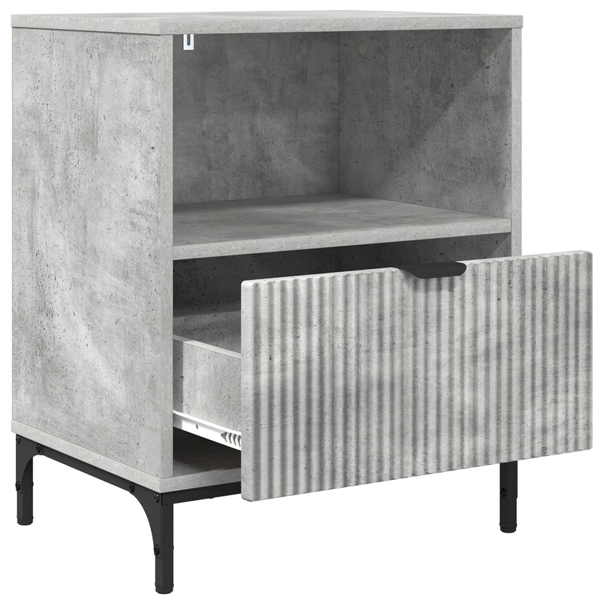 vidaXL Bedside Cabinet Concrete grey 49 x 36 x 61 cm Engineered wood
