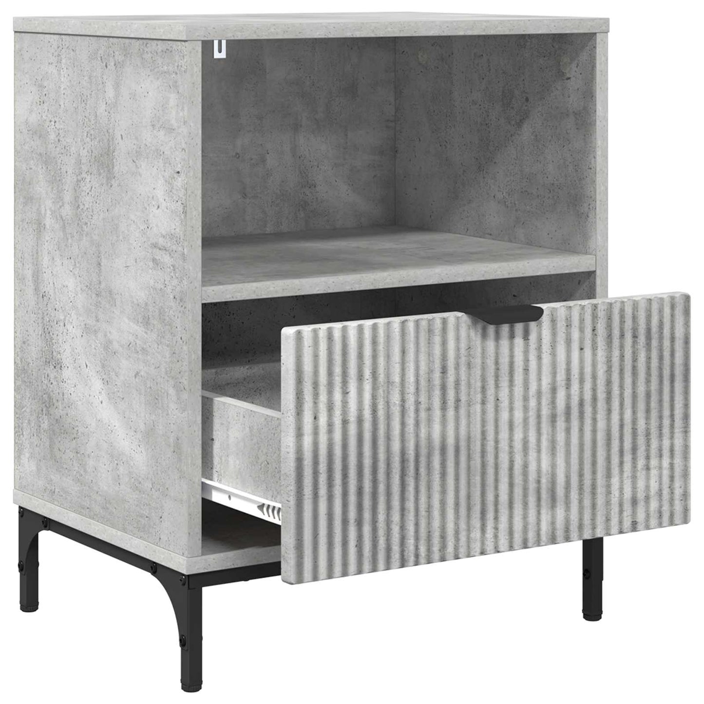 vidaXL Bedside Cabinet Concrete grey 49 x 36 x 61 cm Engineered wood