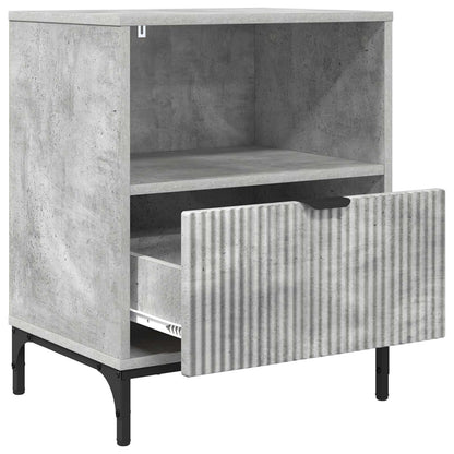 vidaXL Bedside Cabinet Concrete grey 49 x 36 x 61 cm Engineered wood