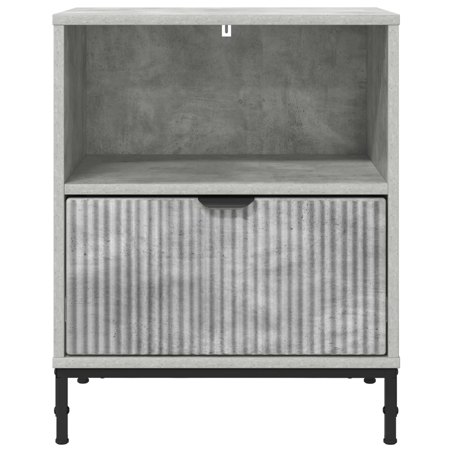 vidaXL Bedside Cabinet Concrete grey 49 x 36 x 61 cm Engineered wood