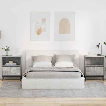 vidaXL Bedside Cabinet 2 pcs Concrete grey 49 x 36 x 61 cm