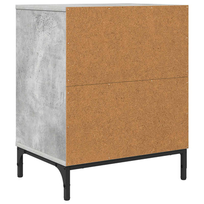 vidaXL Bedside Cabinet with Drawer 2 pcs Concrete grey 49 x 36 x 61 cm