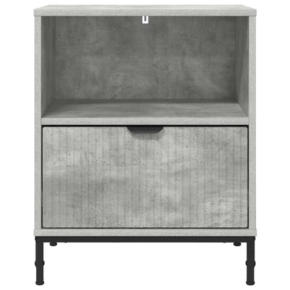 vidaXL Bedside Cabinet with Drawer 2 pcs Concrete grey 49 x 36 x 61 cm