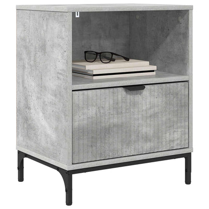 vidaXL Bedside Cabinet 2 pcs Concrete grey 49 x 36 x 61 cm