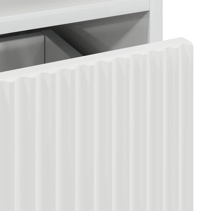 vidaXL Bedside Cabinet High gloss white 49 x 36 x 61 cm