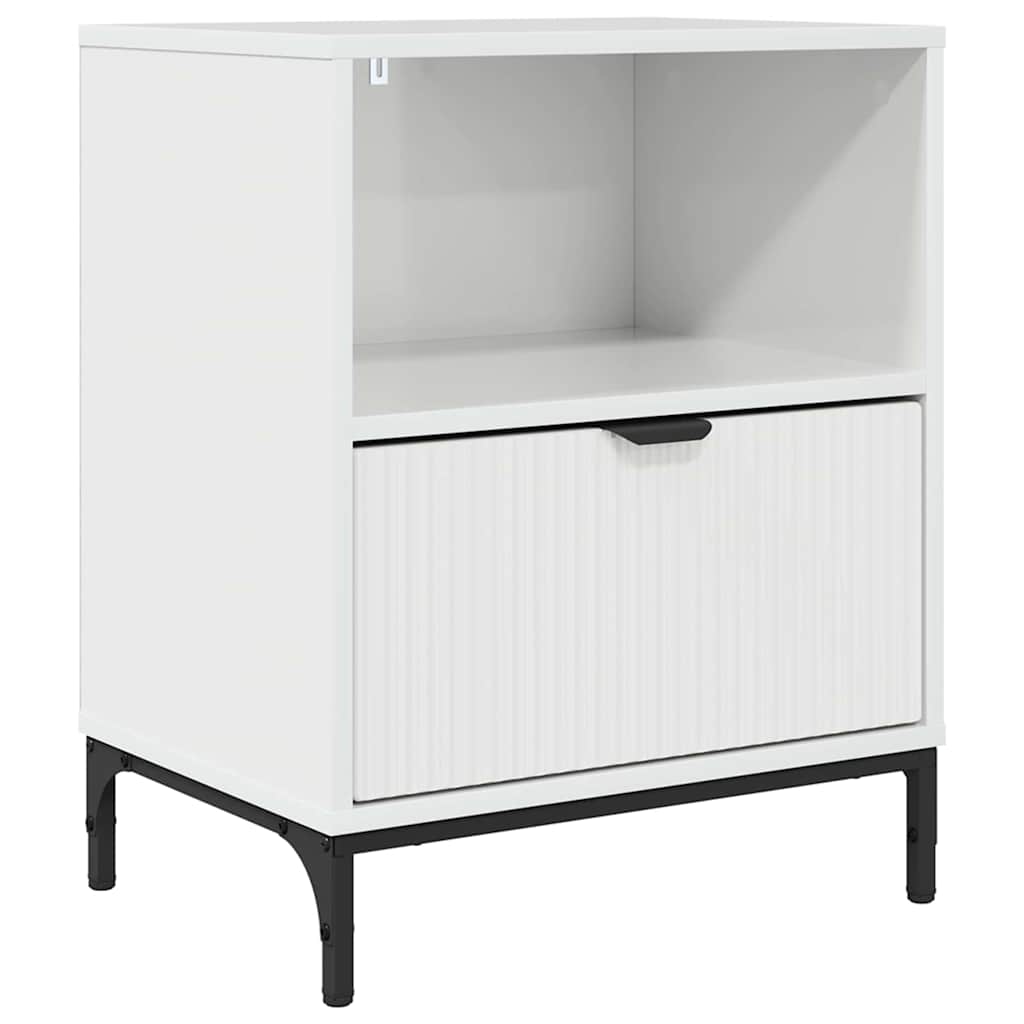 vidaXL Bedside Cabinet High gloss white 49 x 36 x 61 cm