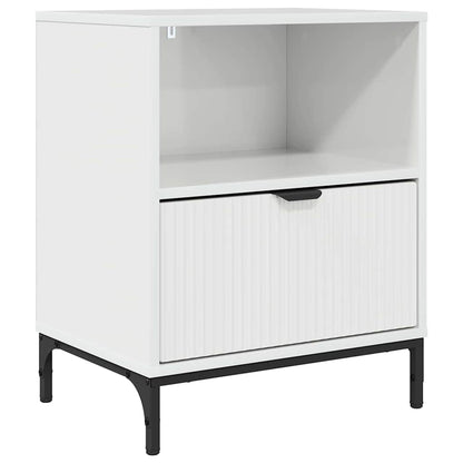 vidaXL Bedside Cabinet High gloss white 49 x 36 x 61 cm