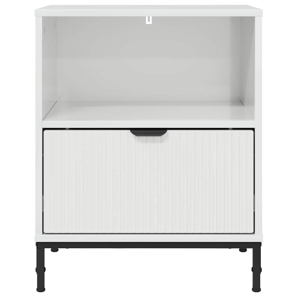 vidaXL Bedside Cabinet High gloss white 49 x 36 x 61 cm