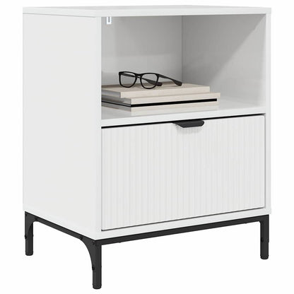 vidaXL Bedside Cabinet High gloss white 49 x 36 x 61 cm