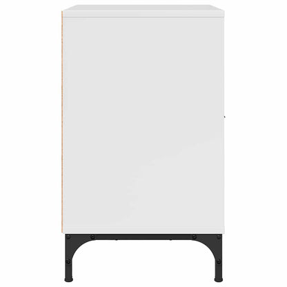 vidaXL Bedside Cabinet High gloss white 49 x 36 x 61 cm