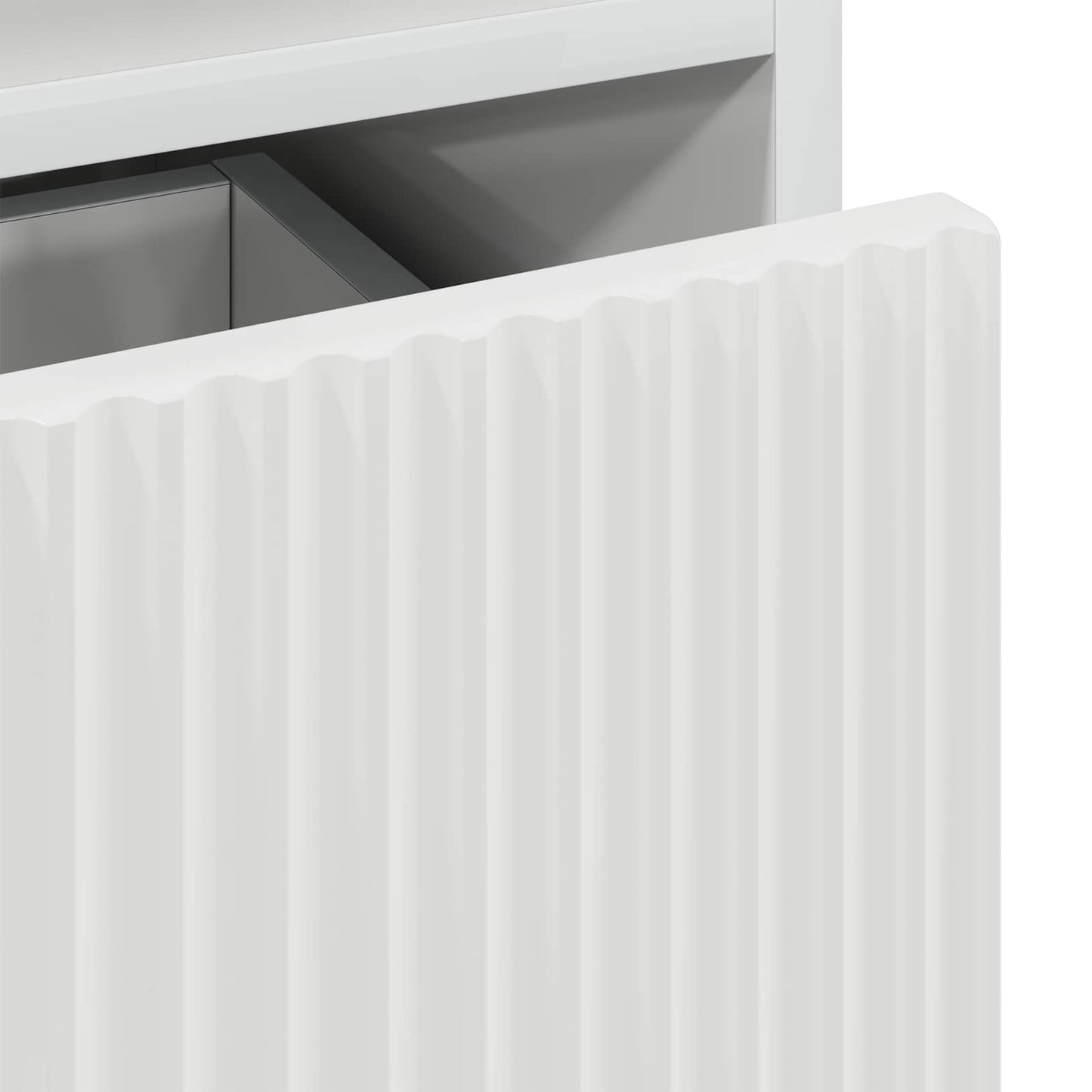 vidaXL Bedside Cabinet 2 pcs High gloss white 49 x 36 x 61 cm