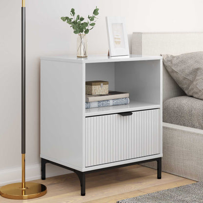 vidaXL Bedside Cabinet 2 pcs High gloss white 49 x 36 x 61 cm