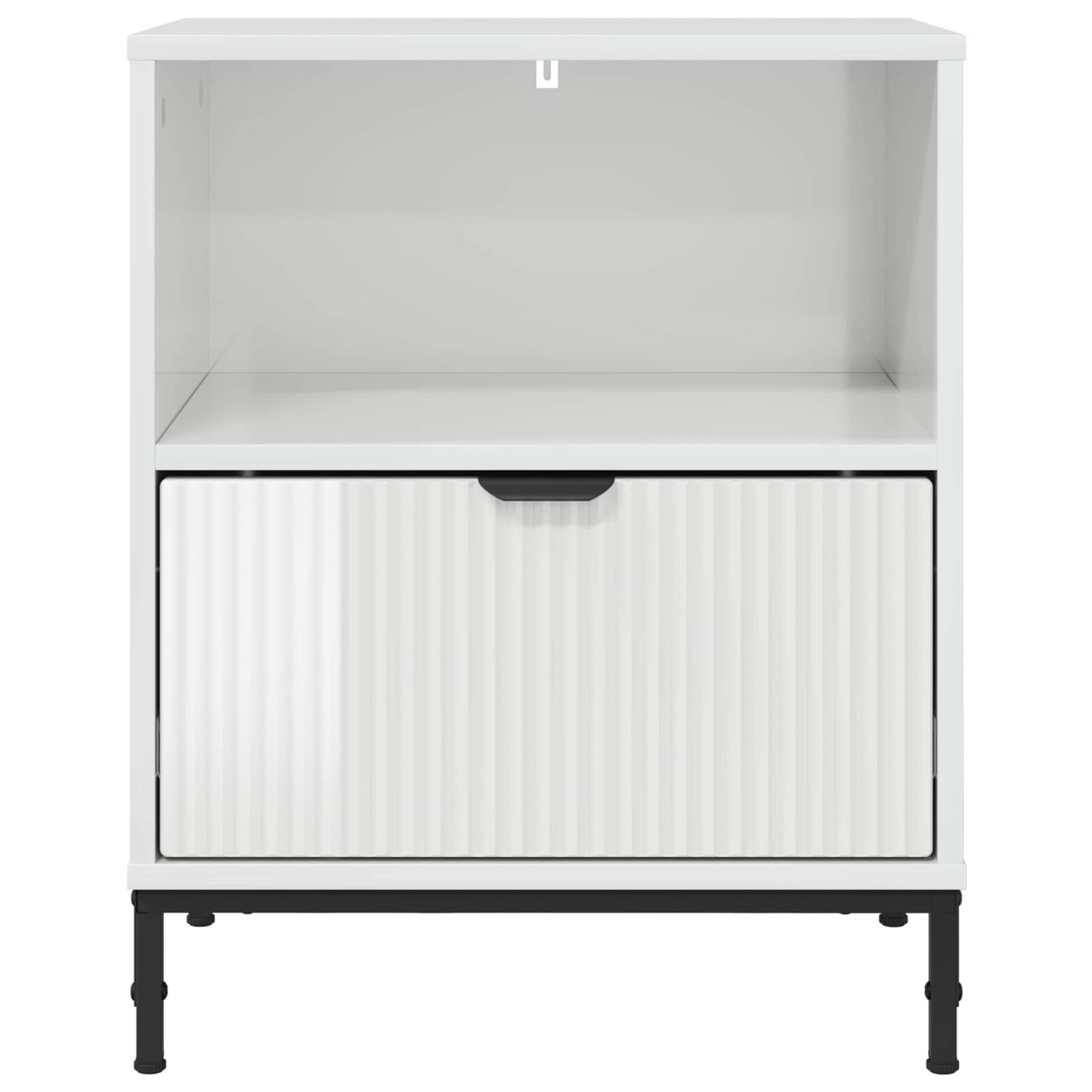 vidaXL Bedside Cabinet 2 pcs High gloss white 49 x 36 x 61 cm
