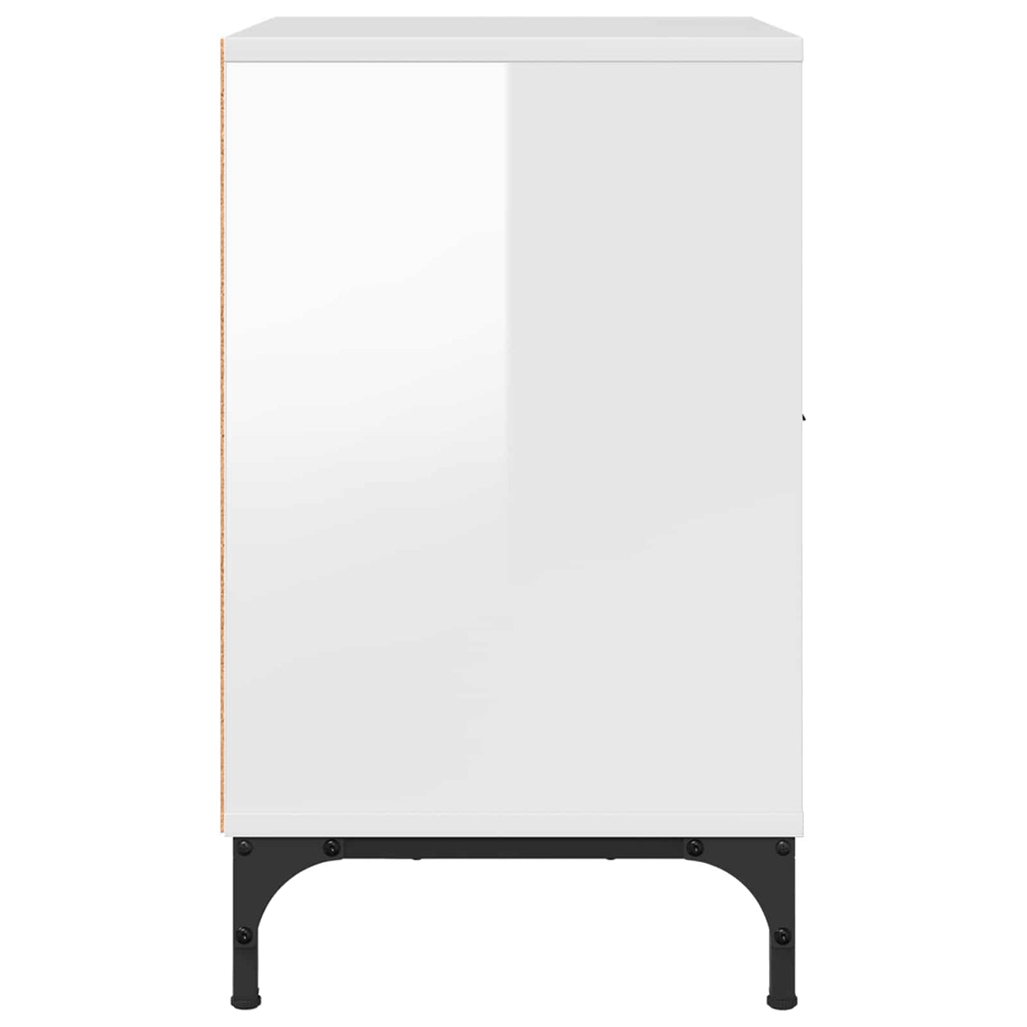 vidaXL Bedside Cabinet 2 pcs High gloss white 49 x 36 x 61 cm