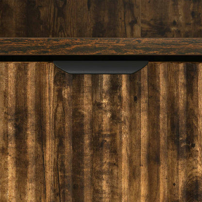vidaXL Bedside Cabinet Smoked oak 49 x 36 x 61 cm Engineered wood