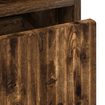 vidaXL Bedside Cabinet with Drawer 2 pcs Smoked oak 49 x 36 x 61 cm