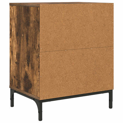 vidaXL Bedside Cabinet with Drawer 2 pcs Smoked oak 49 x 36 x 61 cm