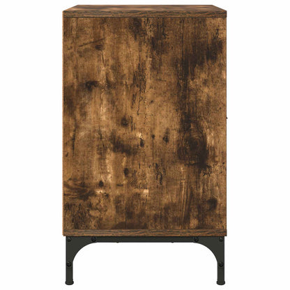 vidaXL Bedside Cabinet with Drawer 2 pcs Smoked oak 49 x 36 x 61 cm