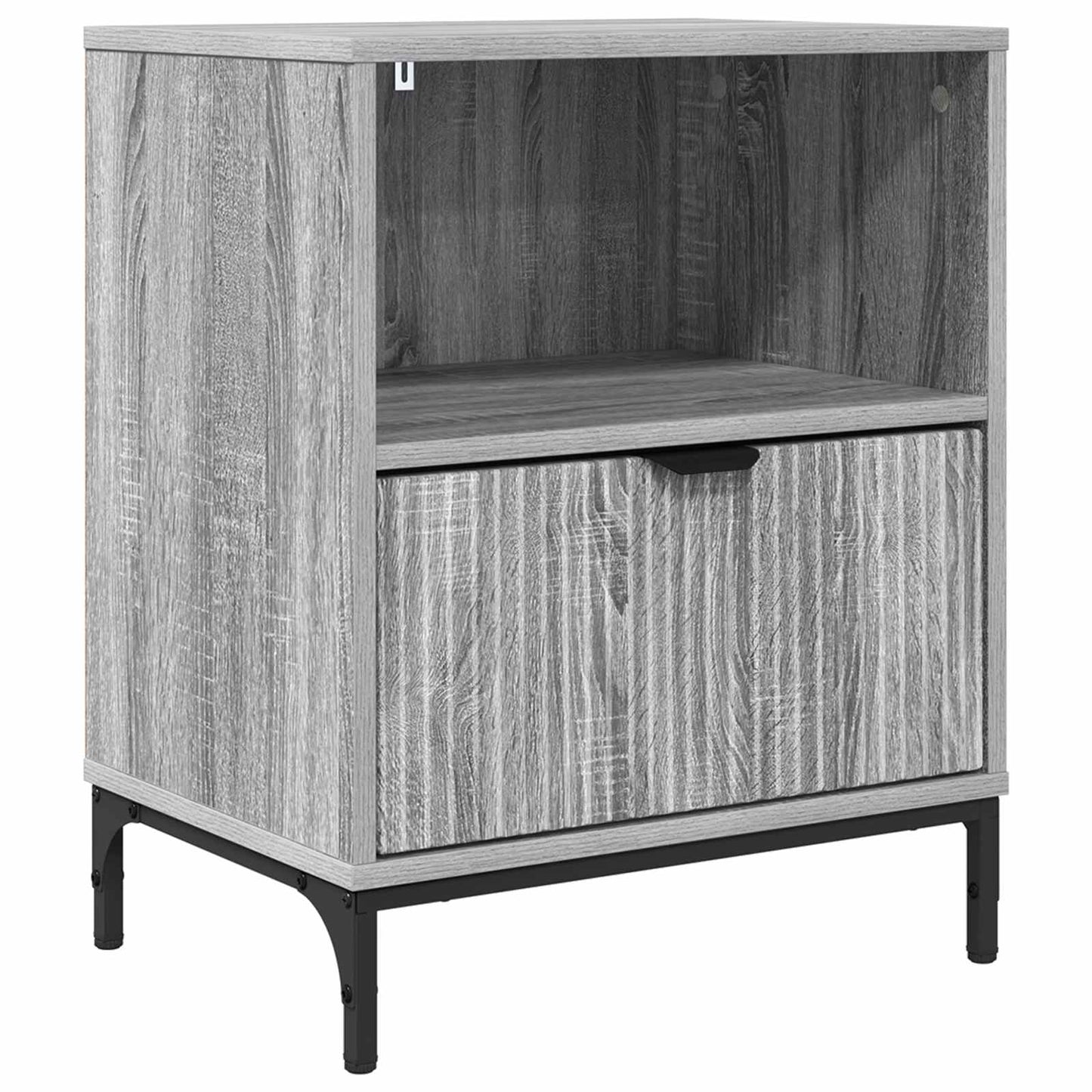 vidaXL Bedside Cabinet Grey sonoma 49 x 36 x 61 cm Engineered wood