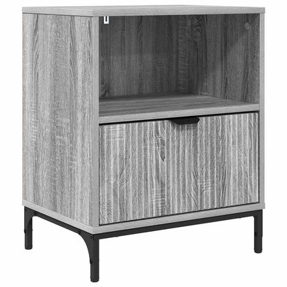 vidaXL Bedside Cabinet Grey sonoma 49 x 36 x 61 cm Engineered wood