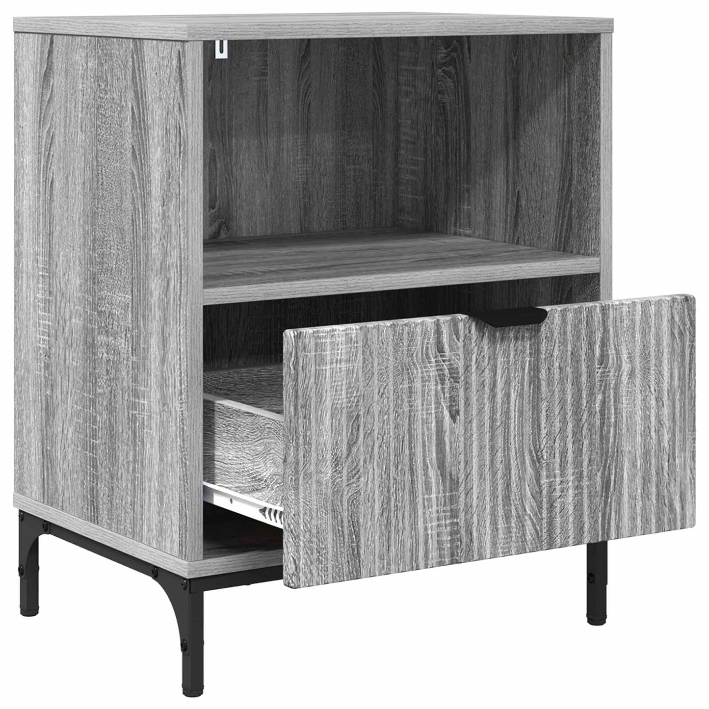 vidaXL Bedside Cabinet Grey sonoma 49 x 36 x 61 cm Engineered wood