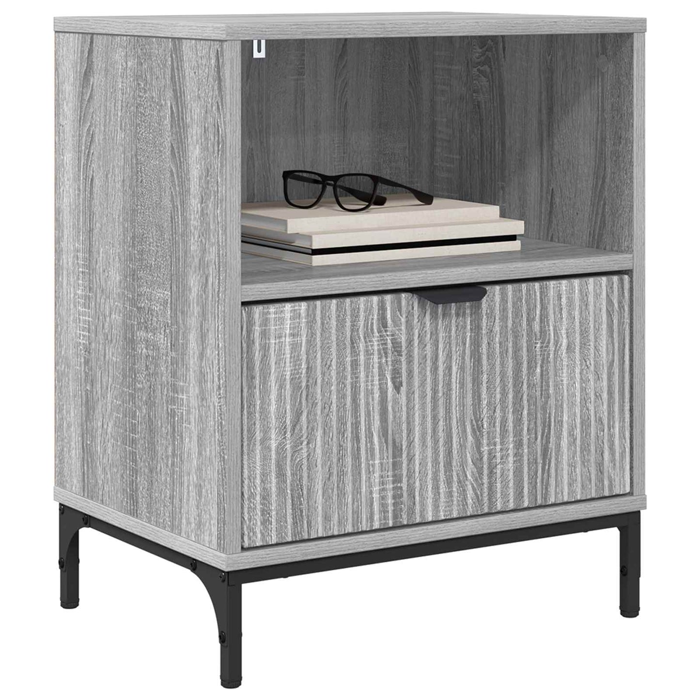 vidaXL Bedside Cabinet Grey sonoma 49 x 36 x 61 cm Engineered wood