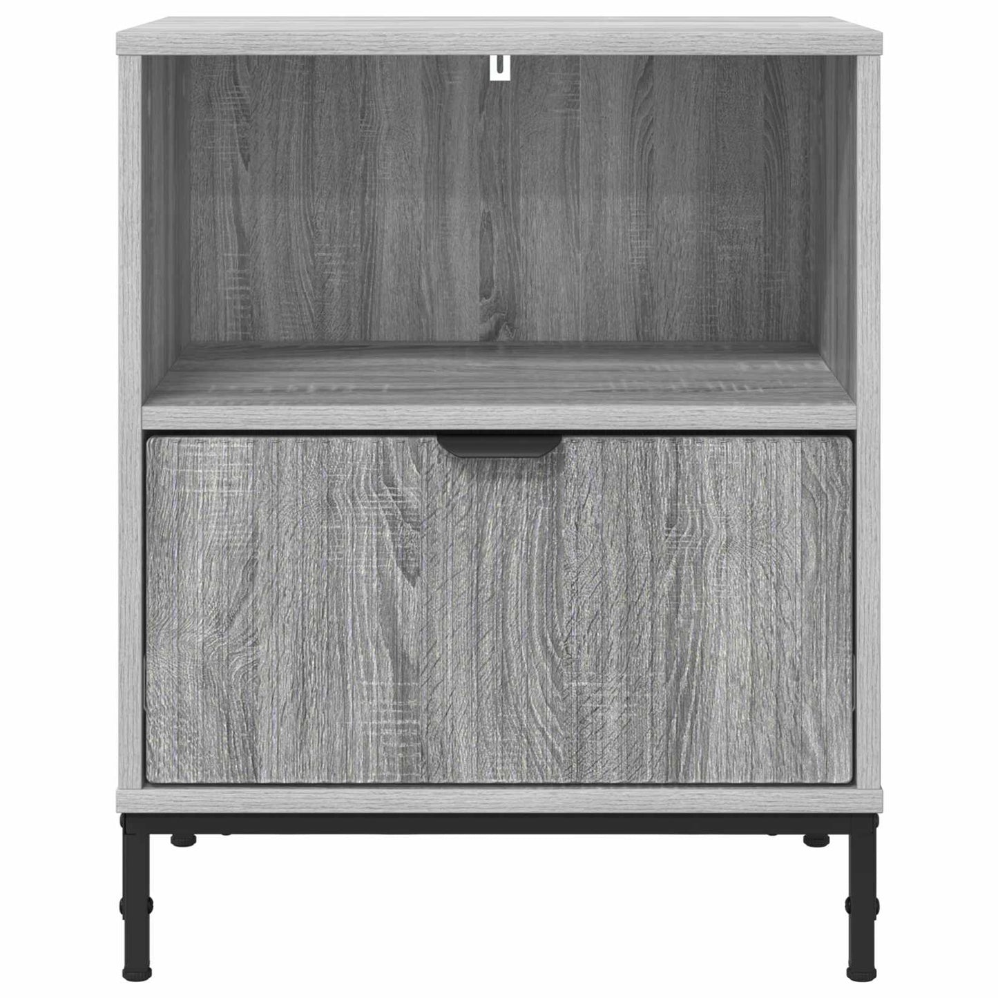 vidaXL Bedside Cabinet with Drawer 2 pcs Grey sonoma 49 x 36 x 61 cm