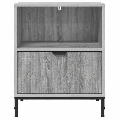 vidaXL Bedside Cabinet with Drawer 2 pcs Grey sonoma 49 x 36 x 61 cm