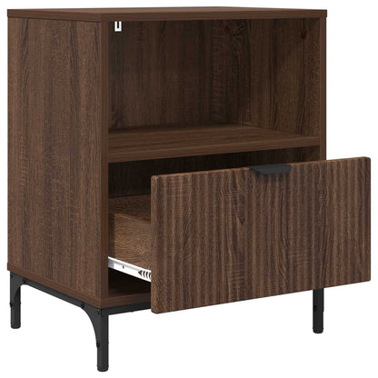 vidaXL Bedside Cabinet 2 pcs Brown oak 49 x 36 x 61 cm Engineered wood