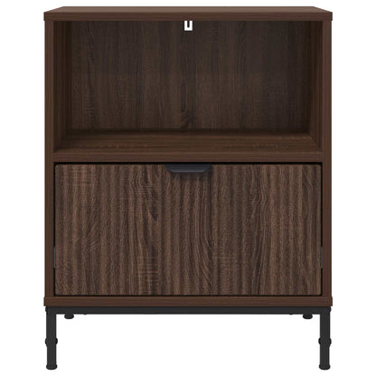 vidaXL Bedside Cabinet 2 pcs Brown oak 49 x 36 x 61 cm Engineered wood