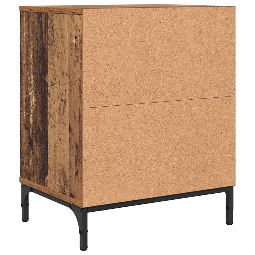 vidaXL Bedside Cabinet 2 pcs Old wood 49 x 36 x 61 cm Engineered wood