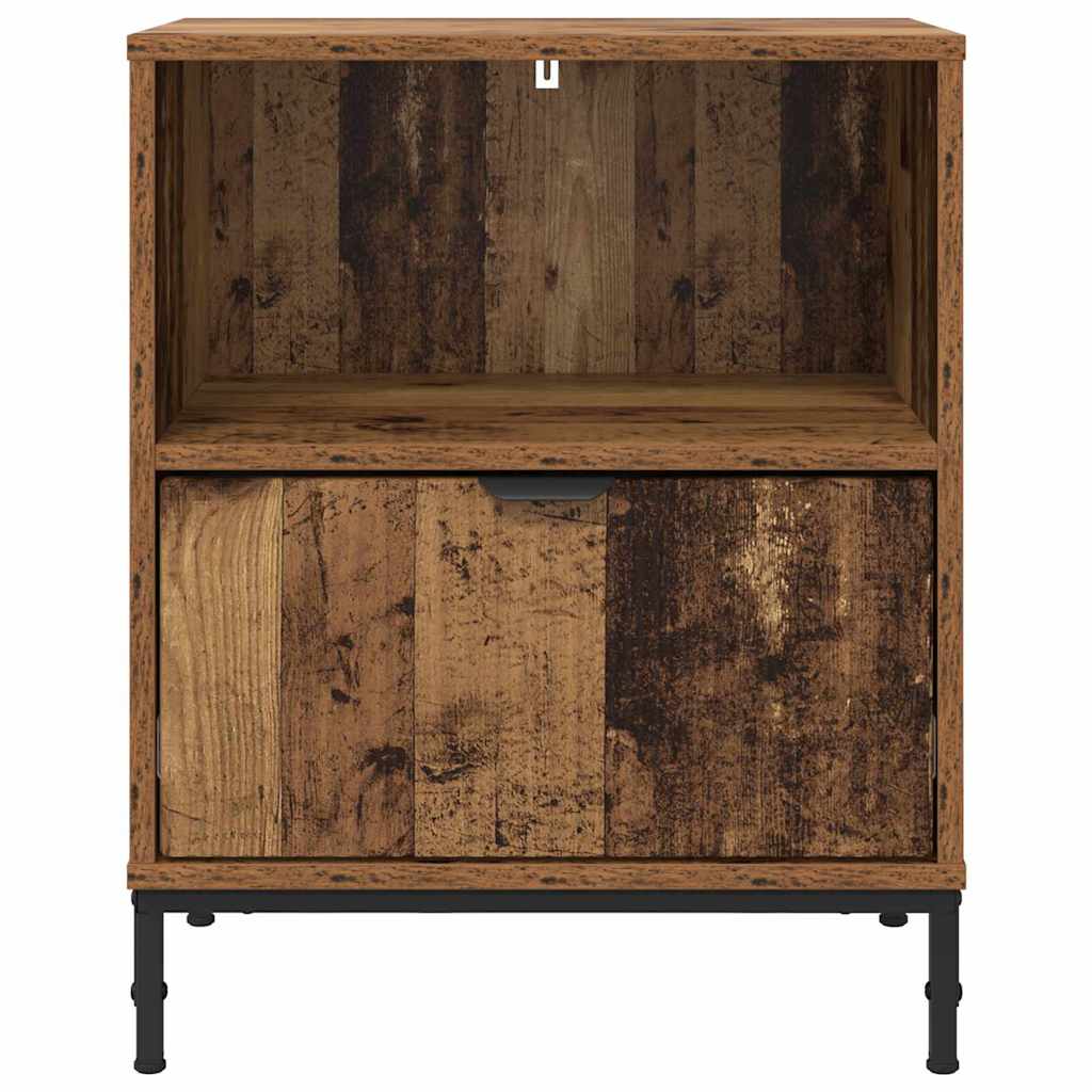 vidaXL Bedside Cabinet 2 pcs Old wood 49 x 36 x 61 cm Engineered wood