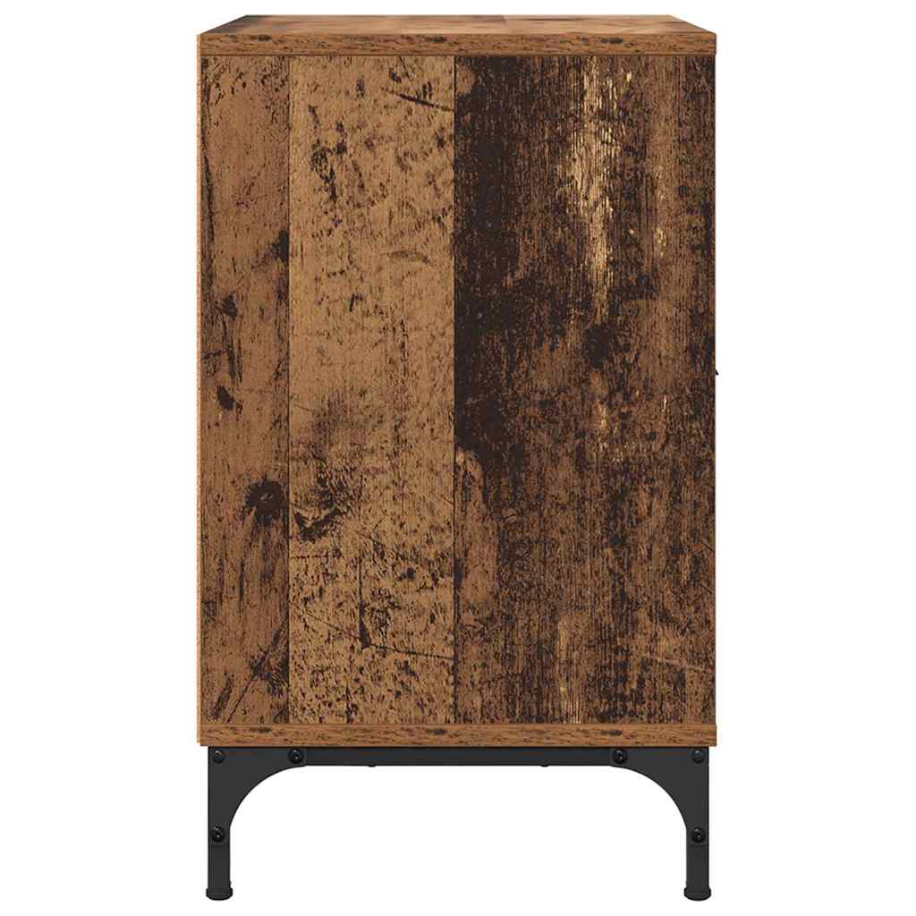 vidaXL Bedside Cabinet 2 pcs Old wood 49 x 36 x 61 cm Engineered wood