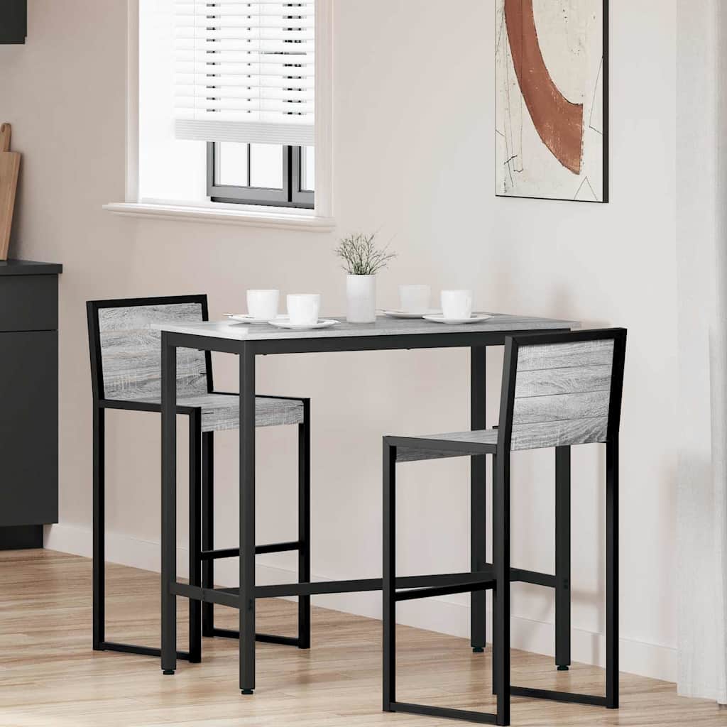vidaXL Table Grey Sonoma 100 x 50 x 90.5 cm Engineered Wood and Steel