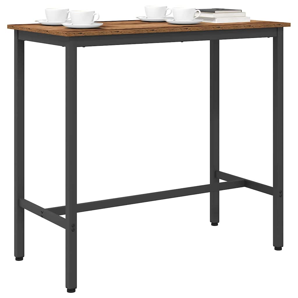 vidaXL Table Old Wood 100 x 50 x 90.5 cm Engineered Wood and Steel
