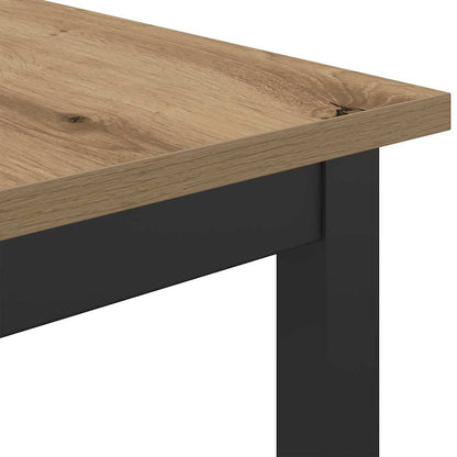 vidaXL Table Artisan Oak 100 x 50 x 100.5 cm Engineered Wood and Steel