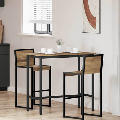 vidaXL Table Artisan Oak 100 x 50 x 100.5 cm Engineered Wood and Steel