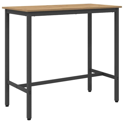 vidaXL Table Artisan Oak 100 x 50 x 100.5 cm Engineered Wood and Steel