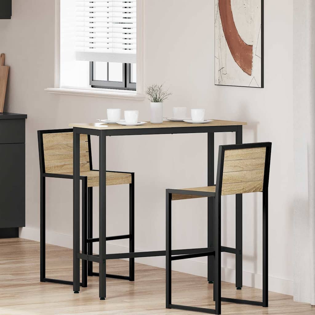 vidaXL Table Sonoma Oak 100 x 40 x 100.5 cm Engineered Wood and Steel