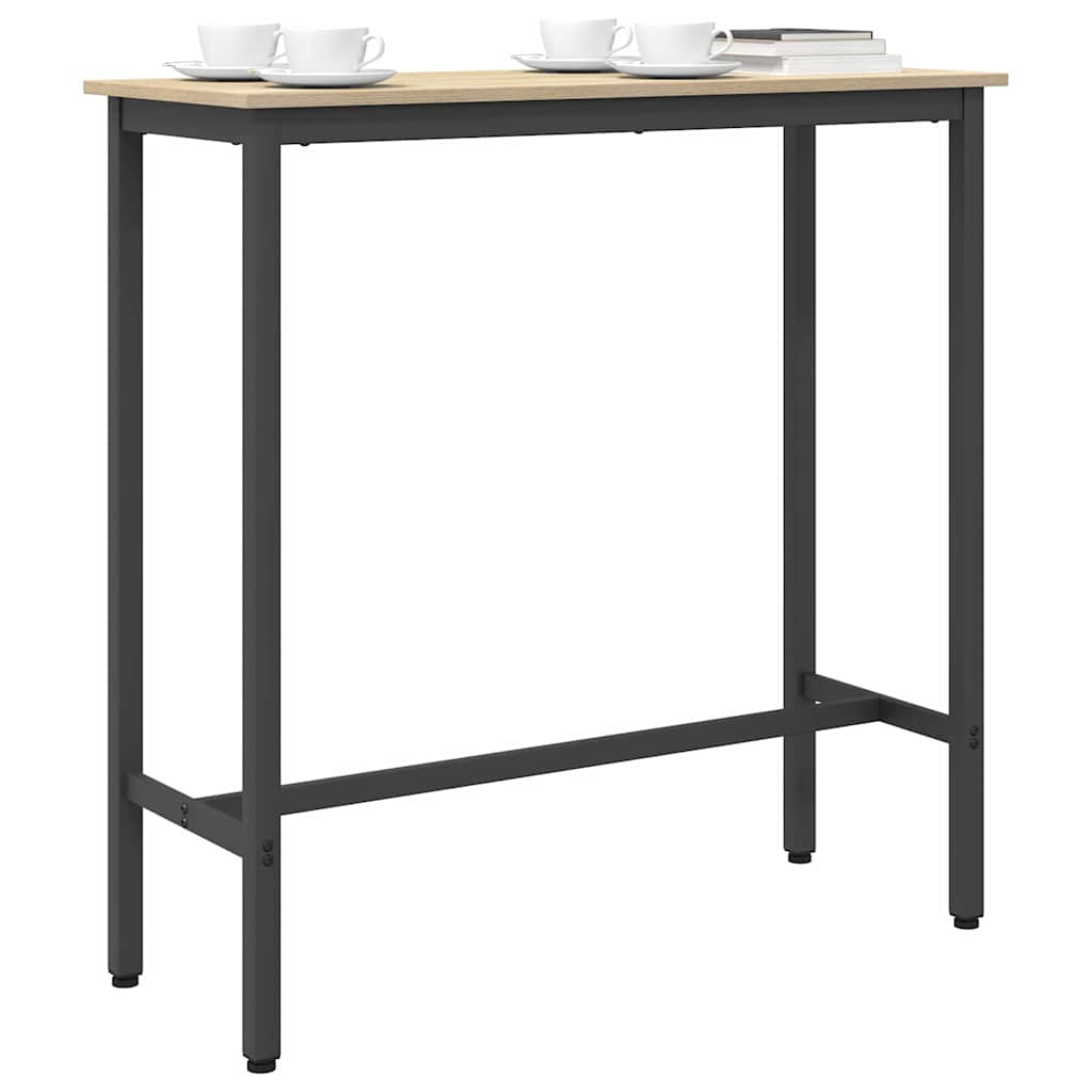 vidaXL Table Sonoma Oak 100 x 40 x 100.5 cm Engineered Wood and Steel