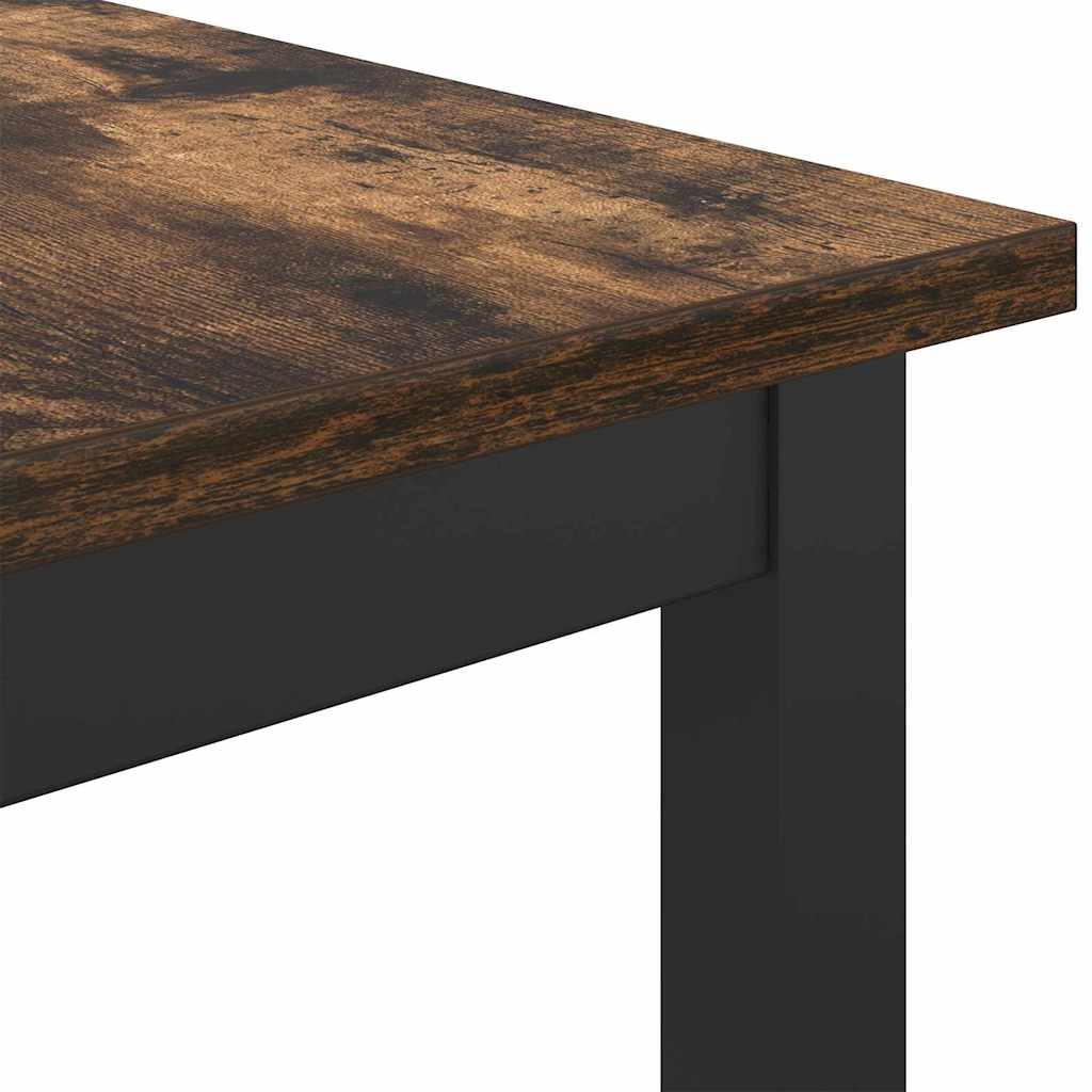 vidaXL Table Smoked Oak 100 x 40 x 100.5 cm Engineered Wood and Steel